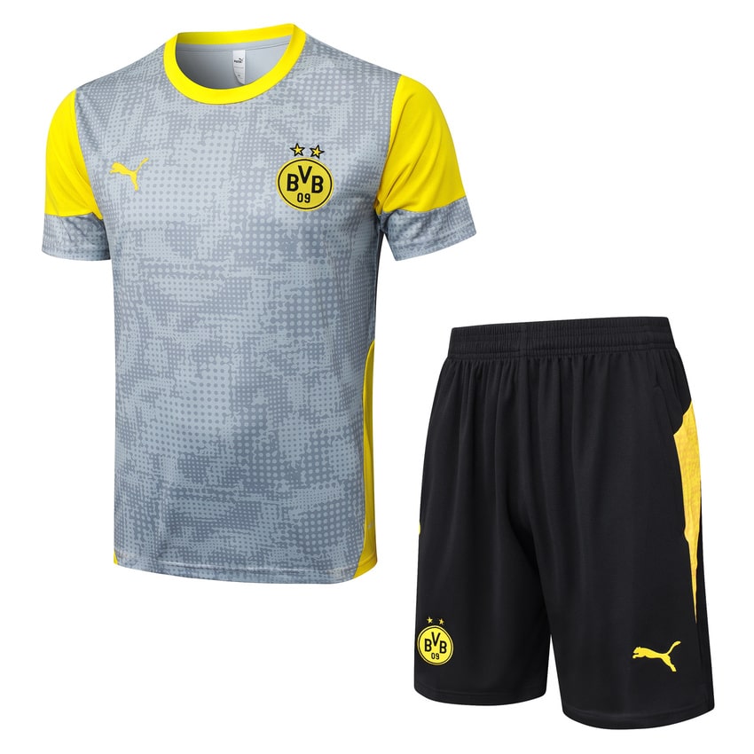 Ensemble Maillot Short Dortmund 2025 2026 Gris