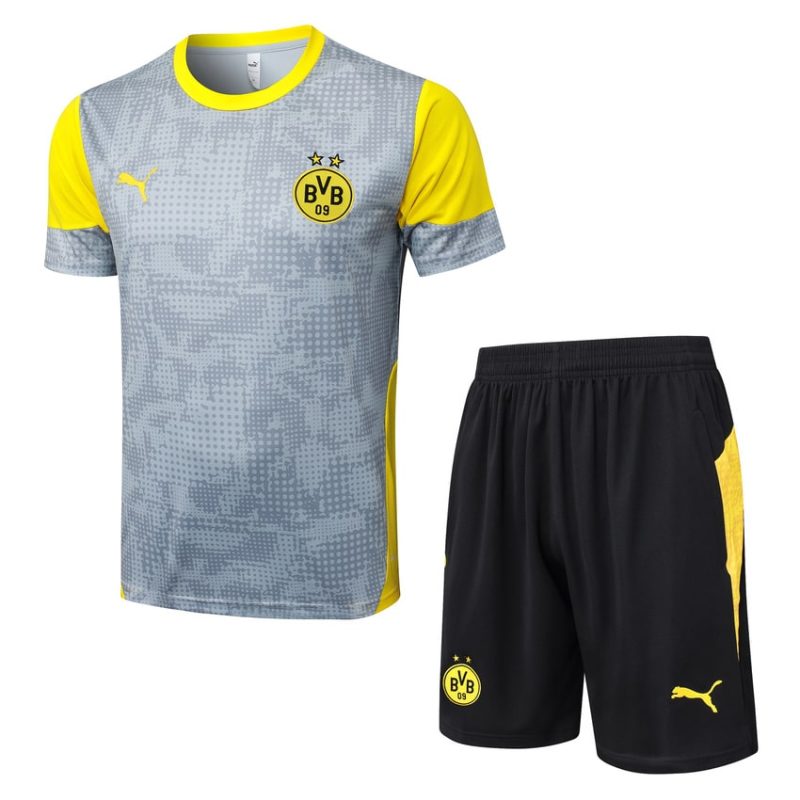 Ensemble Maillot Short Dortmund 2025 2026 Gris