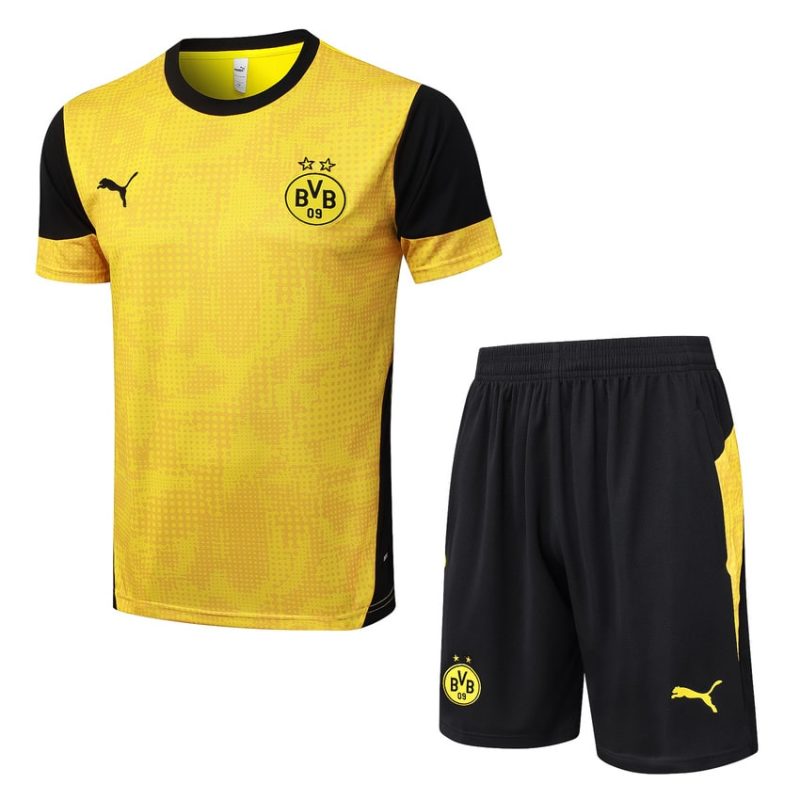 Ensemble Maillot Short Dortmund 2025 2026 Jaune Noir Ensemble Maillot Short Dortmund 2025 2026 Jaune Noir