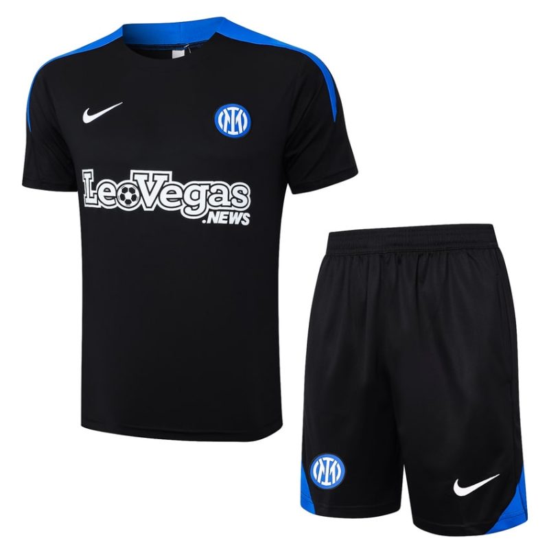 Ensemble Maillot Short Inter Milan 2024 2025 Noir Foncé