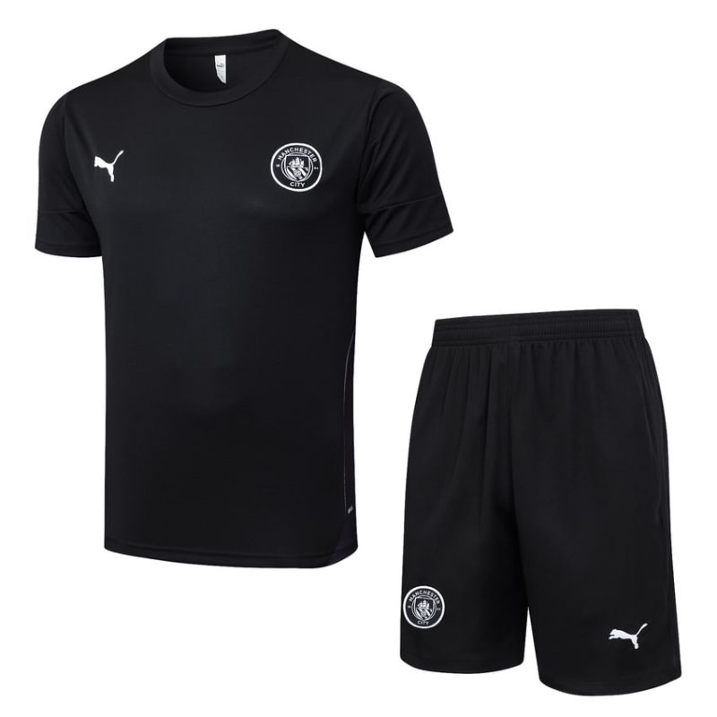 Ensemble Maillot Short Manchester City 2025 2026 Noir Sombre
