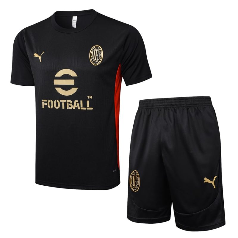 Ensemble Maillot Short Milan AC 2024 2025 Noir Ensemble Maillot Short Milan AC 2024 2025 Noir