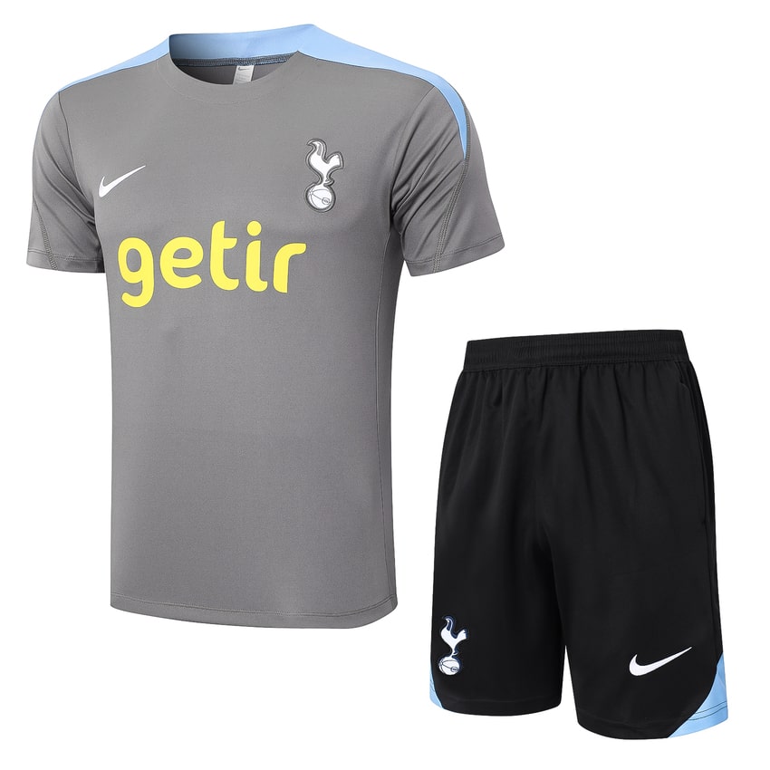 httpsfoot star.comwp contentuploads202509Ensemble Maillot Short Tottenham 2024 2025 Gris 1 3