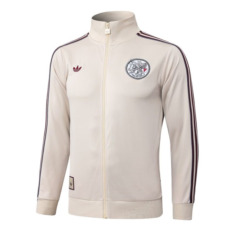 Survetement Ajax Veste 2025 2026 Beige Survetement Ajax Veste 2025 2026 Beige