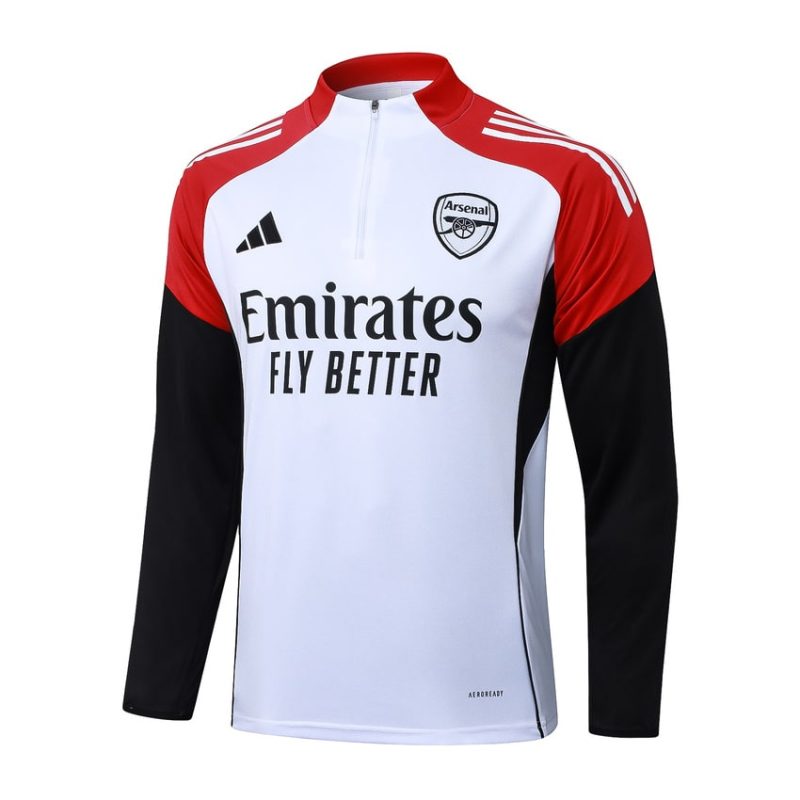 Survetement Arsenal Training 2025 2026 Blanc Rouge Survetement Arsenal Training 2025 2026 Blanc Rouge