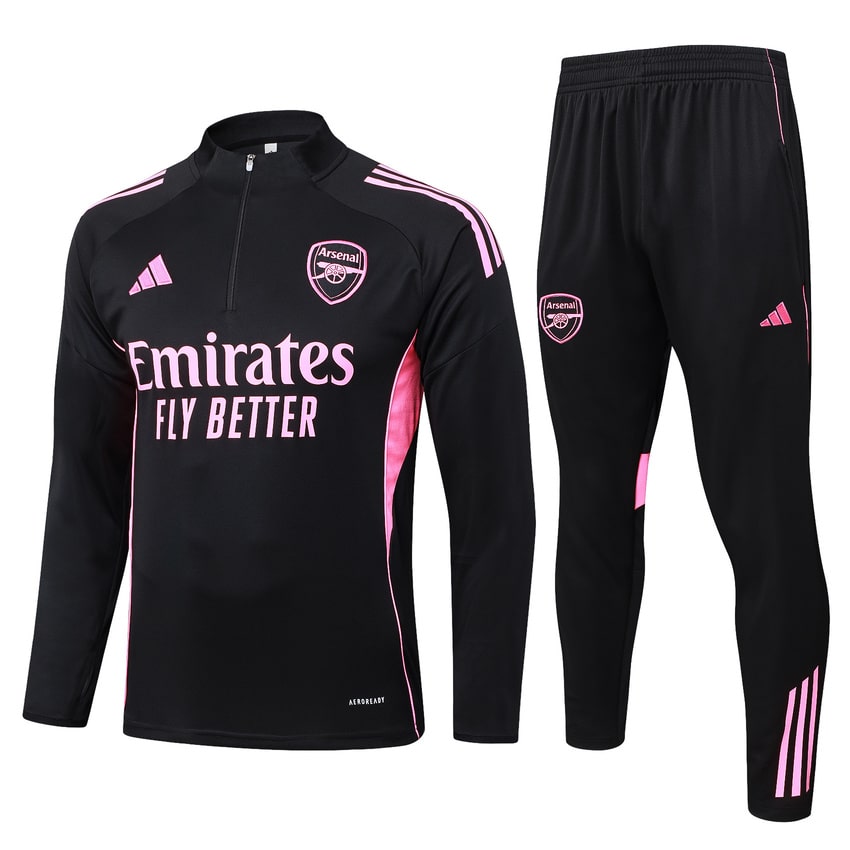 Survetement Arsenal Training 2025 2026 Noir Rose