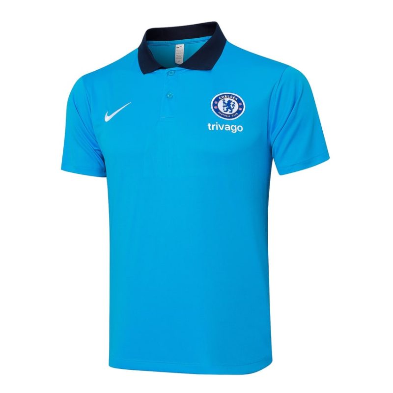 Survetement Chelsea Polo 2024 2025 Bleu Clair Survetement Chelsea Polo 2024 2025 Bleu Clair