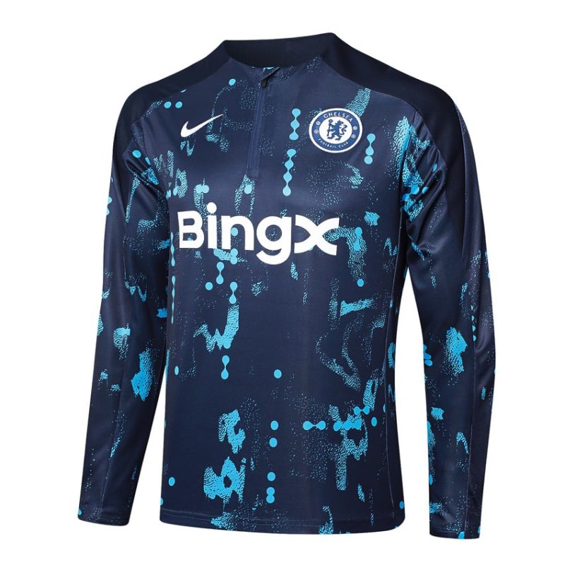 Survetement Chelsea Training 2024 2025 Bleu Motif Survetement Chelsea Training 2024 2025 Bleu Motif