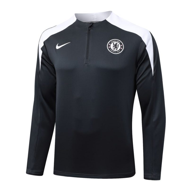 Survetement Chelsea Training 2025 2026 Noir Blanc