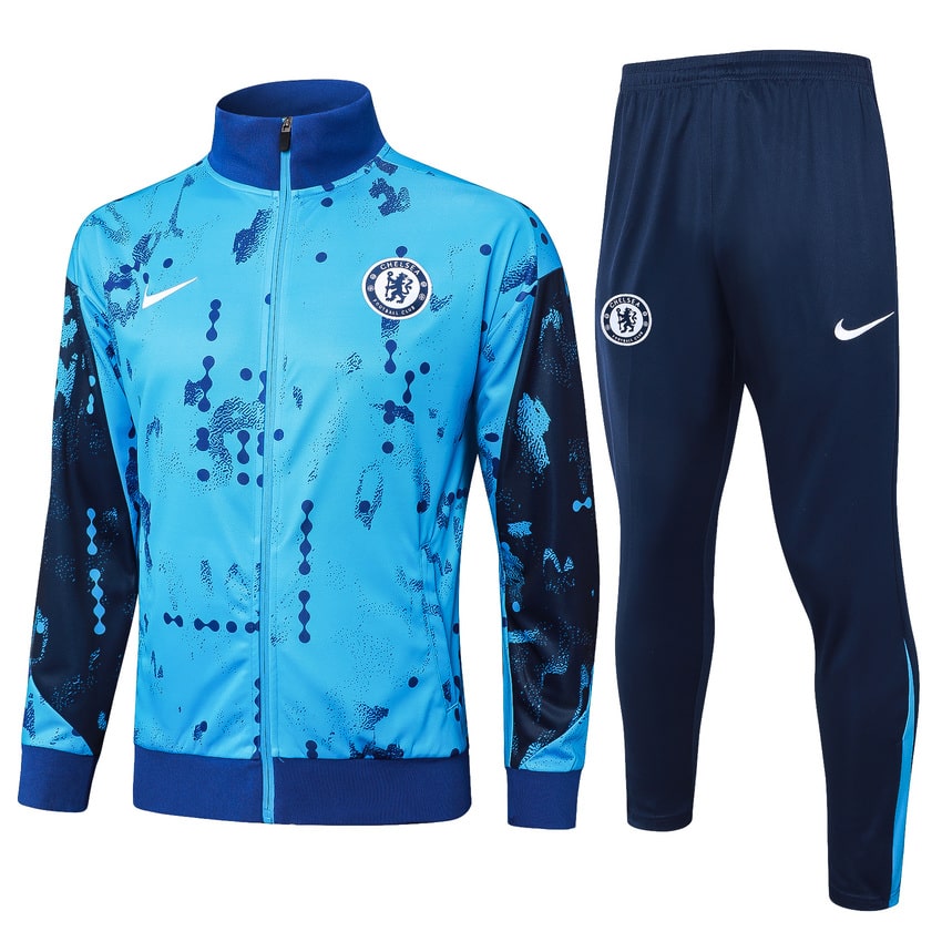 Survetement Chelsea Veste 2024 2025 Bleu Ciel