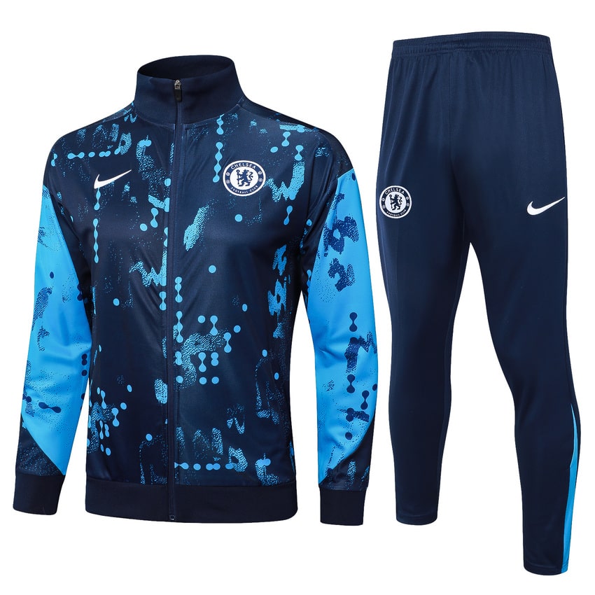 Survetement Chelsea Veste 2024 2025 Bleu Motif