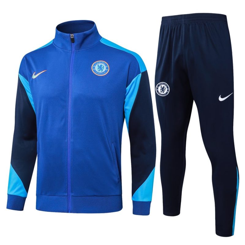 Survetement Chelsea Veste 2024 2025 Bleu Sombre Survetement Chelsea Veste 2024 2025 Bleu Sombre