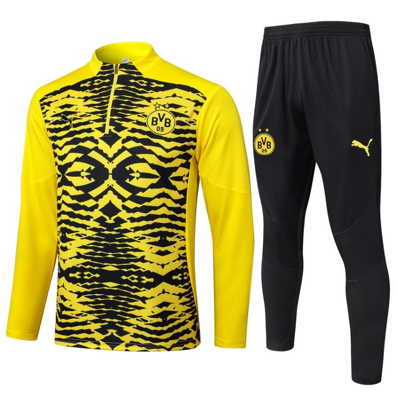 Survetement Dortmund Training 2024 2025 Jaune Noir Survetement Dortmund Training 2024 2025 Jaune Noir