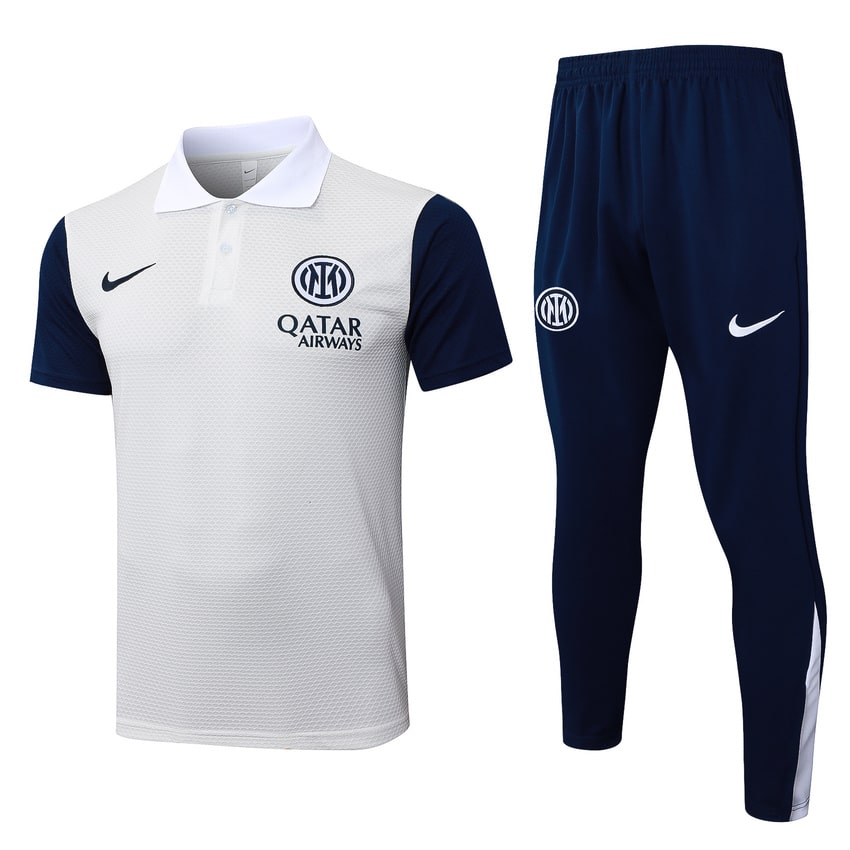 Survetement Inter Milan Polo 2025 2026 Blanc Bleu