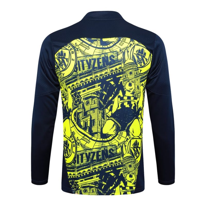Survetement Manchester City Training 2024 2025 Jaune Noir
