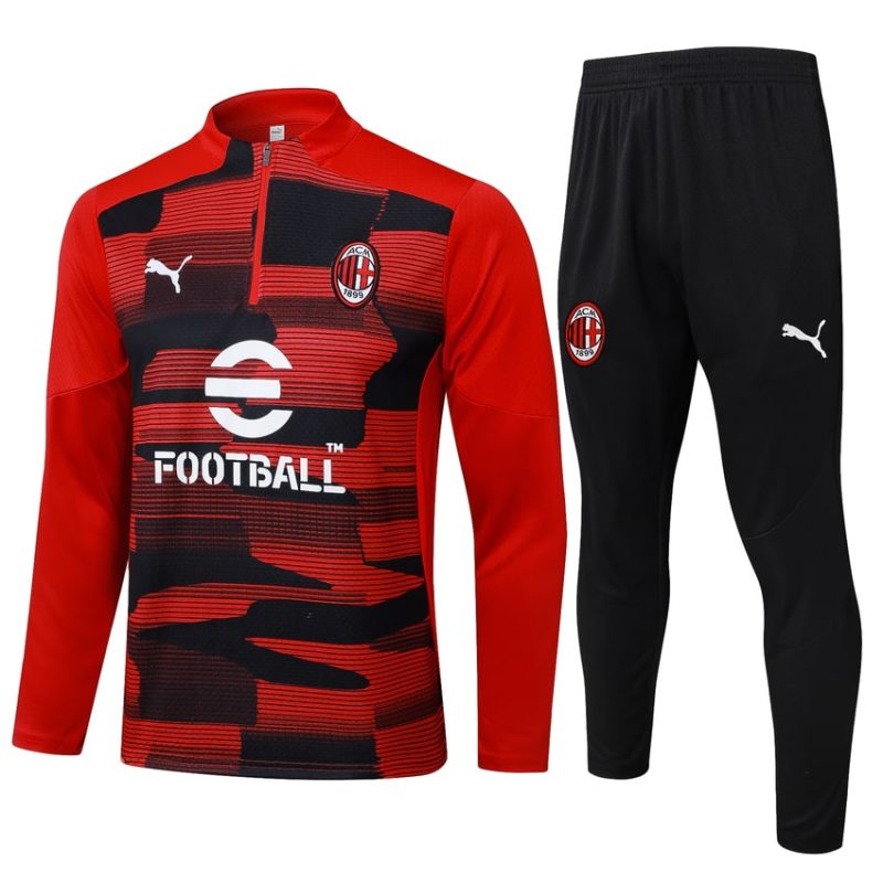 Survetement Milan AC Training 2024 2025 Rouge Noir