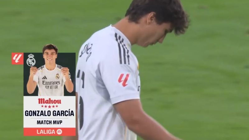 Real Madrid mở tỉ số nhờ công Gonzalo García sau đường kiến tạo của Brahim Díaz.