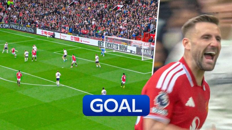 Luke Shaw ghi bàn sớm ở phút thứ 5, giúp Man United dẫn trước Nottingham 1-0.
